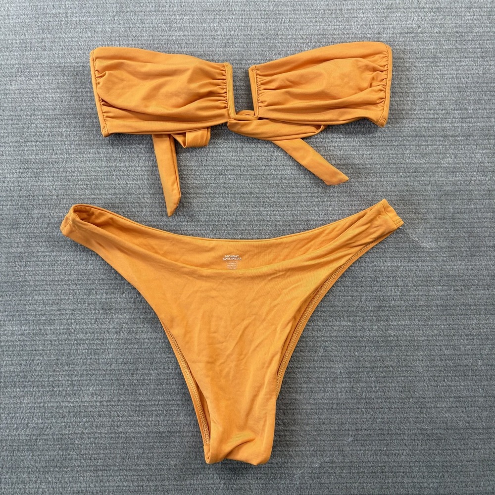 Monday Swimwear Womens M St. Martinique Bronte Bikini Set Summer Peach